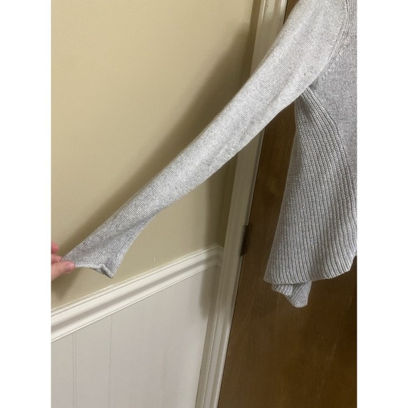 Eileen Fisher Womens Petite PP Linen Knit Open Draped Lightweight Cardigan Gray - Picture 15 of 16